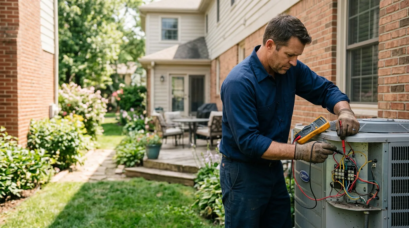 HVAC technician working near Hartstown, PA